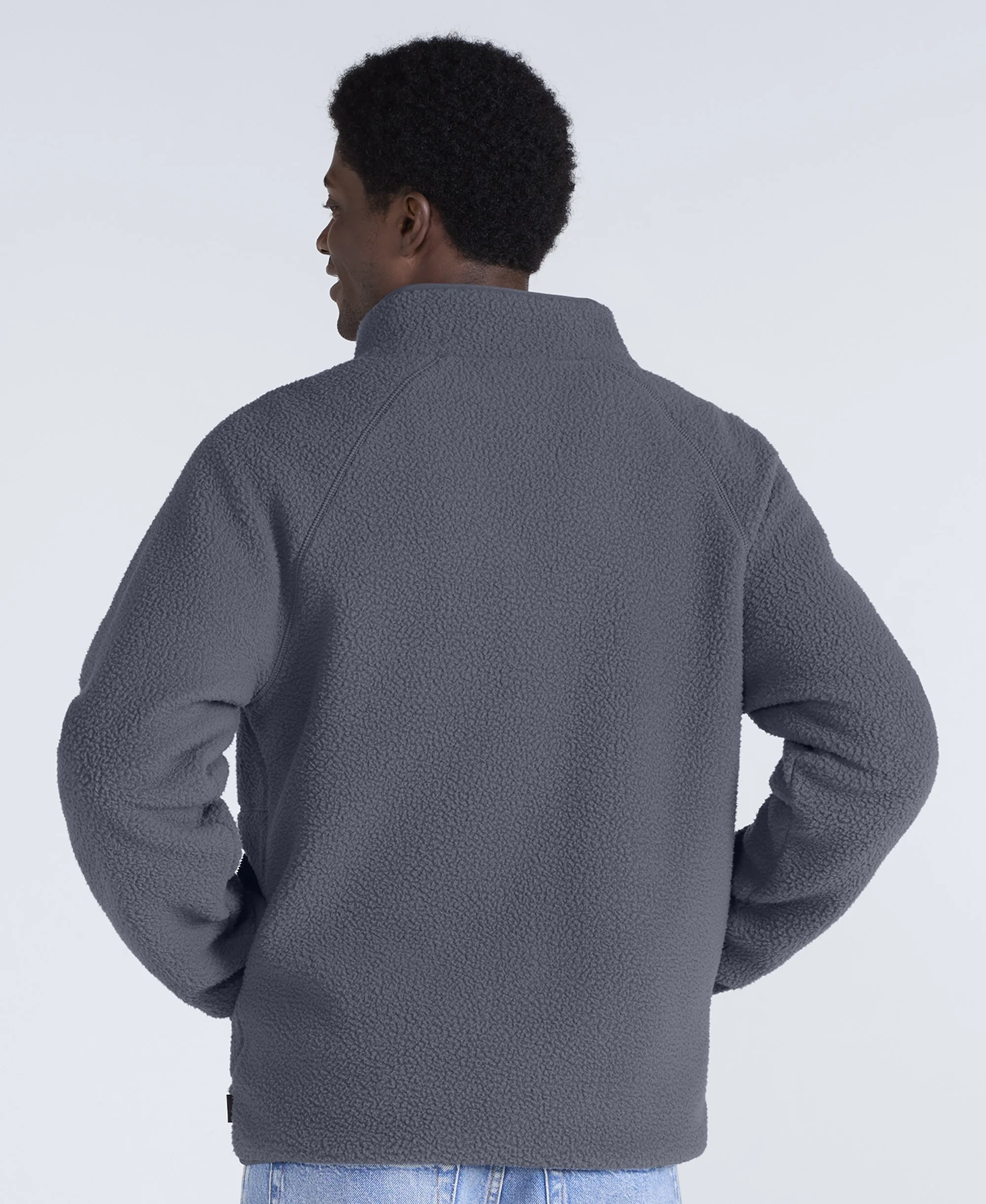 Andy Mens Borg Fleece Jacket - Light Grey - Image 3