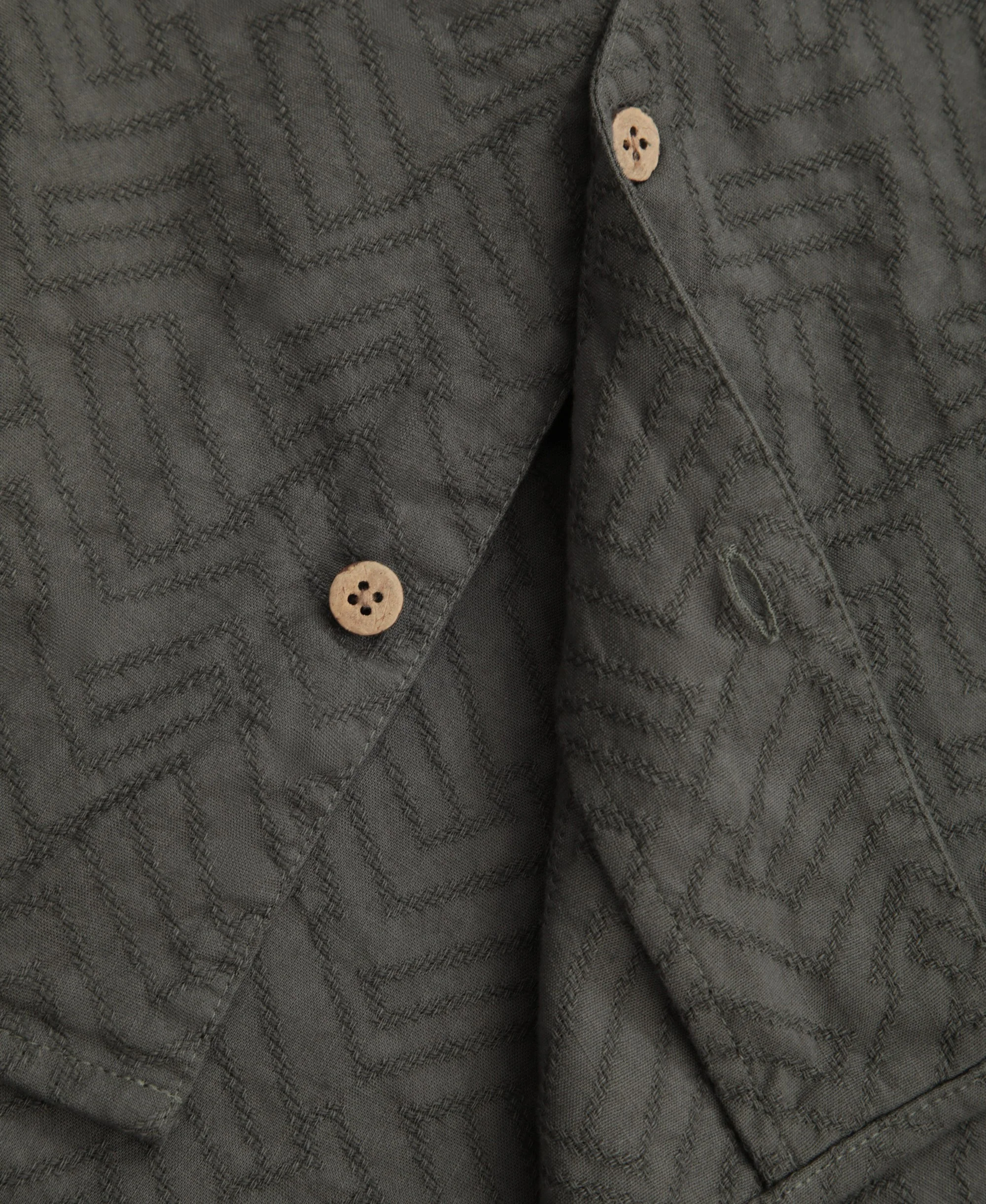 Fiji Mens Textured Shirt - Green - Image 10
