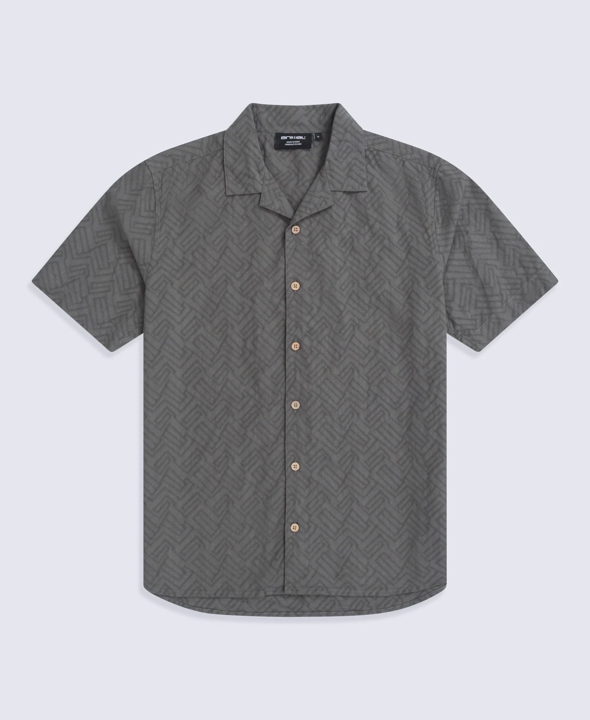 Fiji Mens Textured Shirt - Green - Image 6