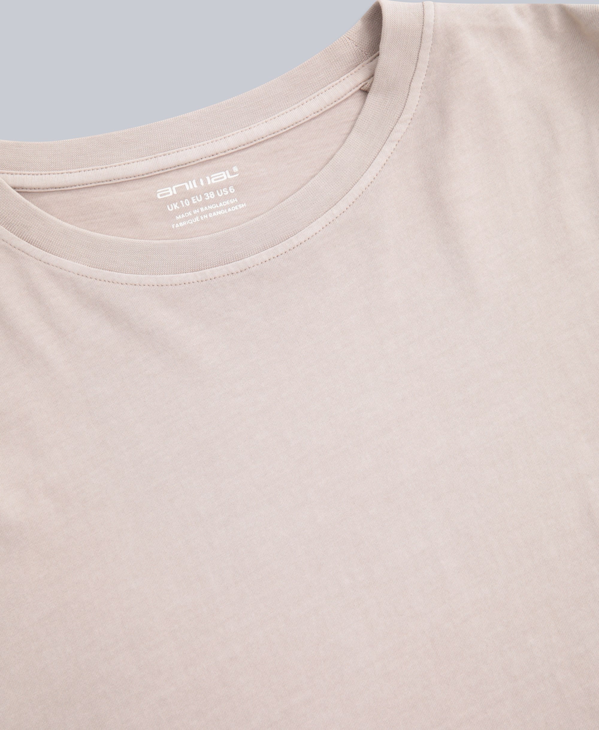 Grace Womens Oversized T-Shirt - Light Beige - Image 3