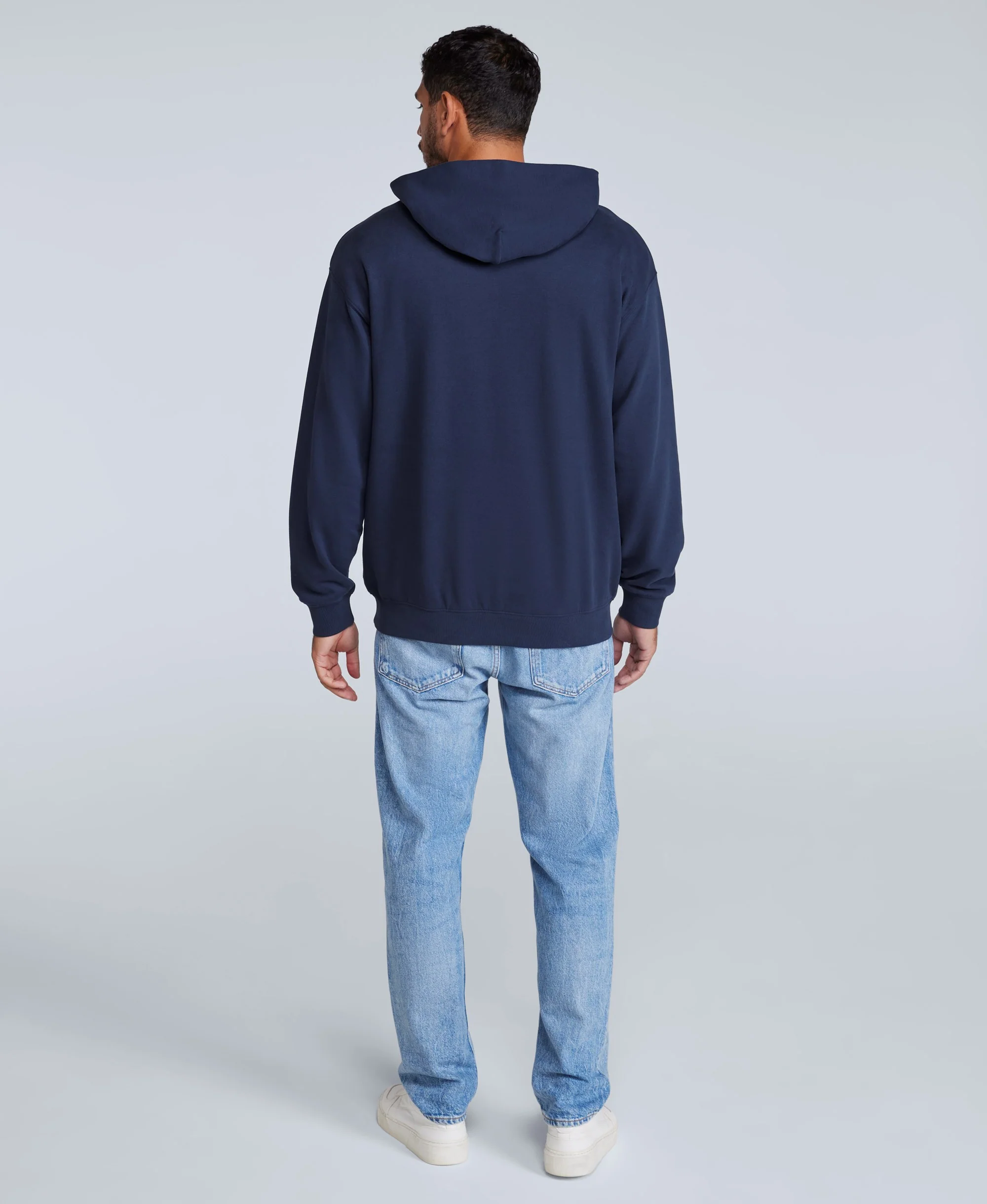 Icon Mens Drop Shoulder Hoodie - Navy - Image 4