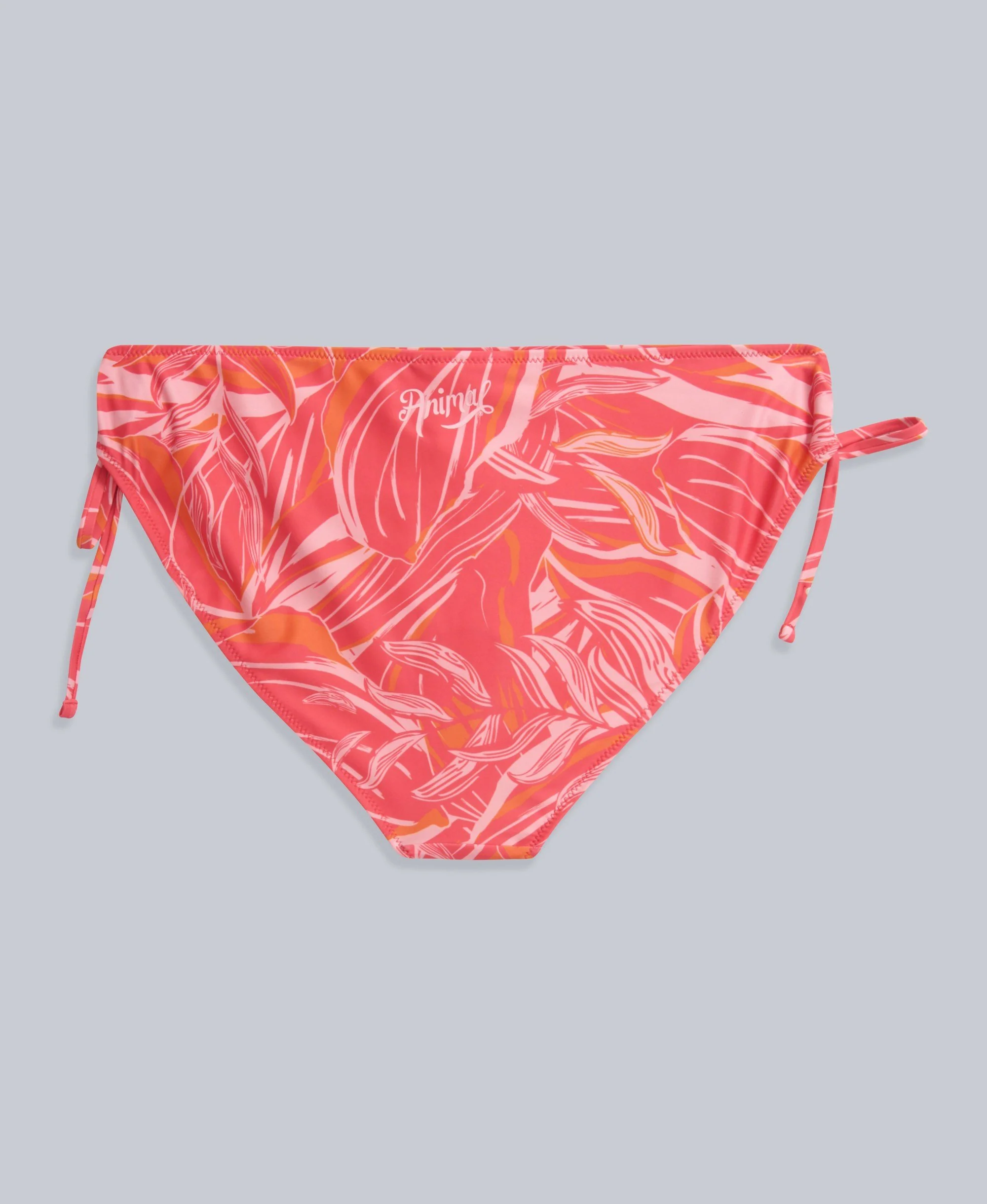 Iona Womens Tie Side Bikini Bottoms - Fiery Coral - Image 6