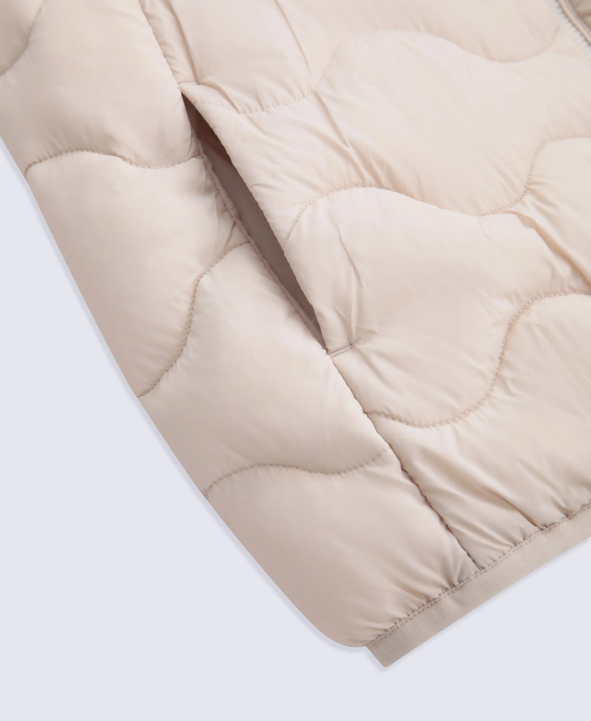 Kids Quilted Padded Gilet - Light Beige - Image 5